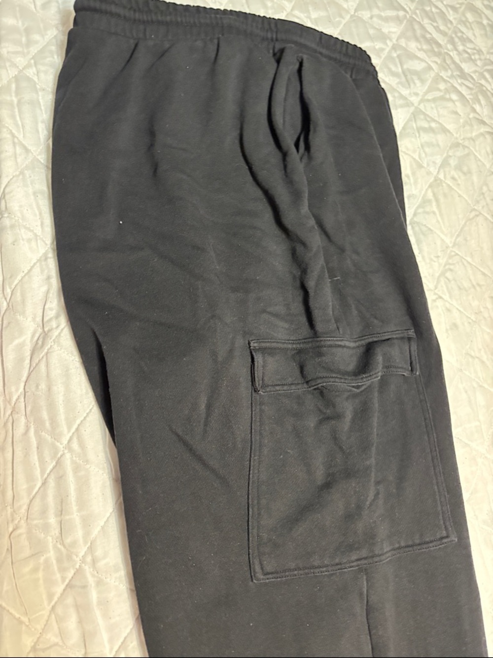 Women’s XXL Black Cargo Sweatpants - Comfortable Everyday Wear